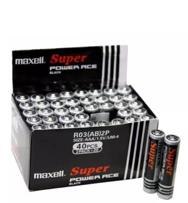 ⁦Maxell Super AAA Battery - Box of 40 Pieces⁩ - الصورة ⁦2⁩