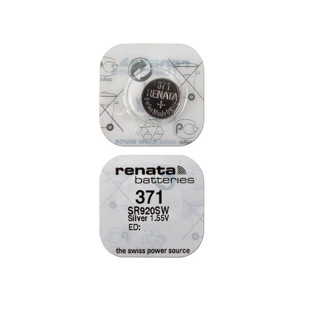 Renata 371 Battery (SR920SW) Silver Oxide 1.55V – Pack of 10 - Image 3