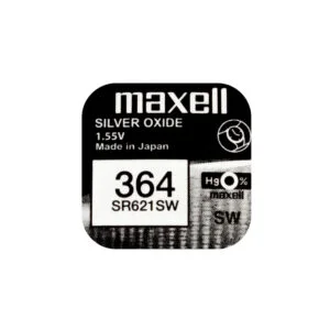 Maxell 364 Battery (SR621SW) Silver Oxide 1.55V – Pack of 10
