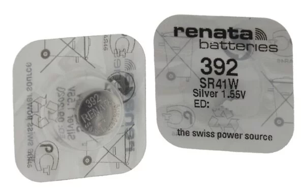 ⁦Renata 392 Battery (SR41W) Silver Oxide 1.55V – Pack of 10⁩ - الصورة ⁦2⁩