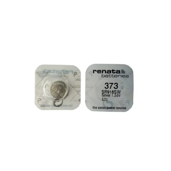 ⁦Renata 373 Battery (SR916SW) Silver Oxide 1.55V – Pack of 10⁩ - الصورة ⁦3⁩