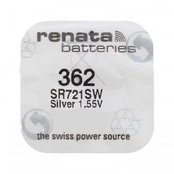 ⁦Renata 362 Battery (SR721SW) Silver Oxide 1.55V – Pack of 10⁩ - الصورة ⁦4⁩